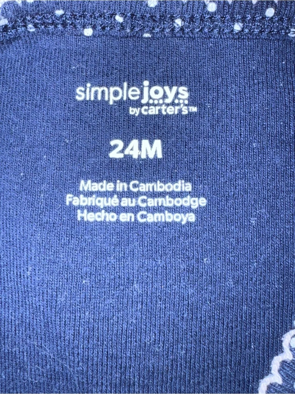Simple Joys by Carter's size 24M blue polka dot LITTLE SISTER Bodysuit pants set